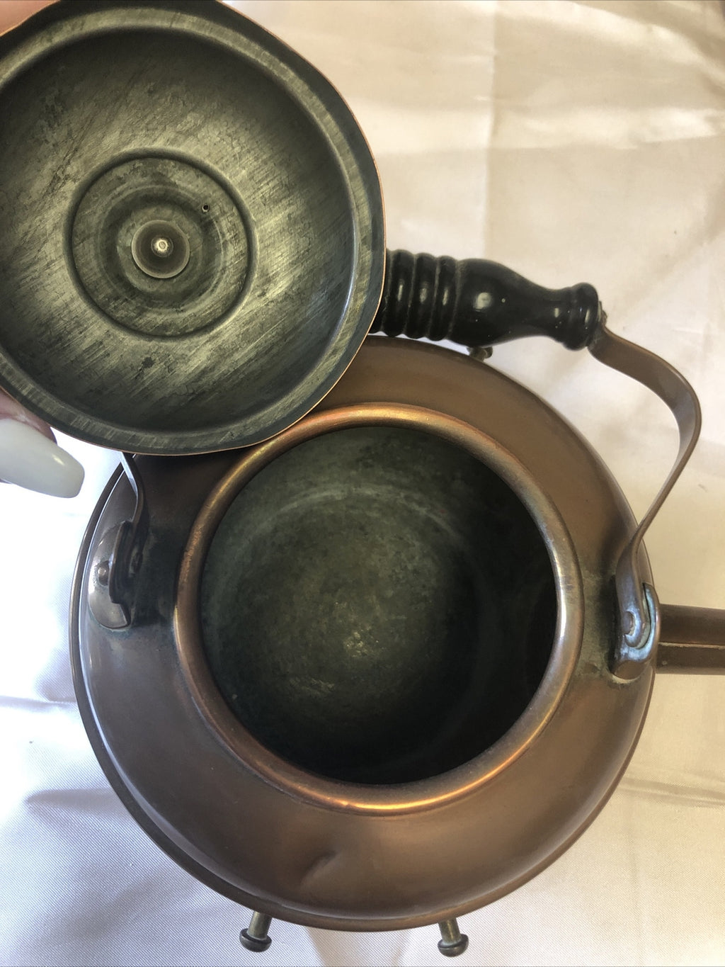 Antique S&C Trade Mark Copper Teapot With Stand & Burner5