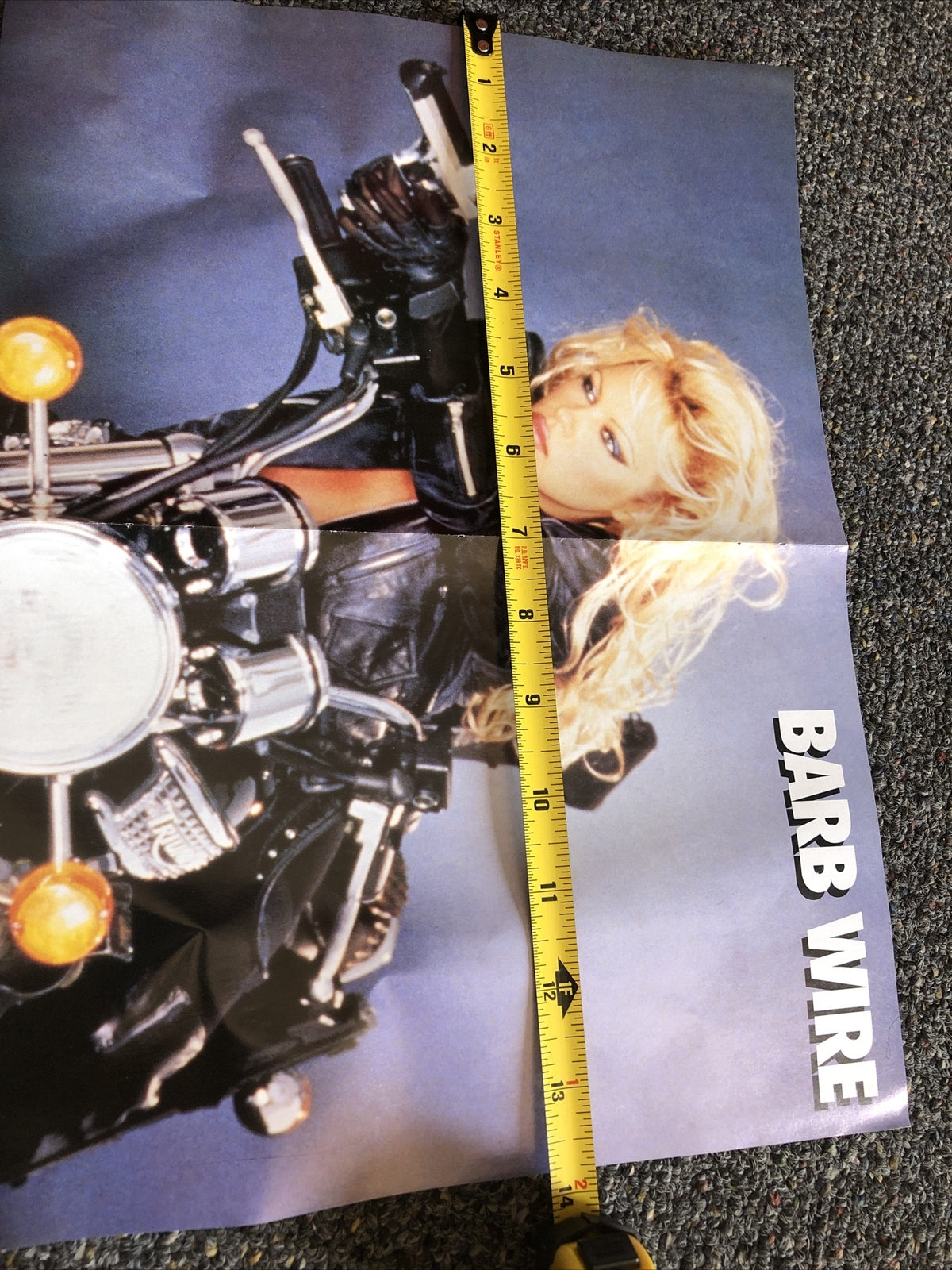 1990's COMIC DOUBLE SIDED POSTER w/ BARB WIRE & PAMELA  ANDERSON AS BARB WIRE3