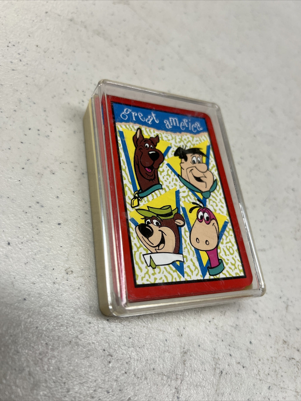 Vintage Great America Hannah Barbera Playing Cards , Flinstones , Scooby Doo 1