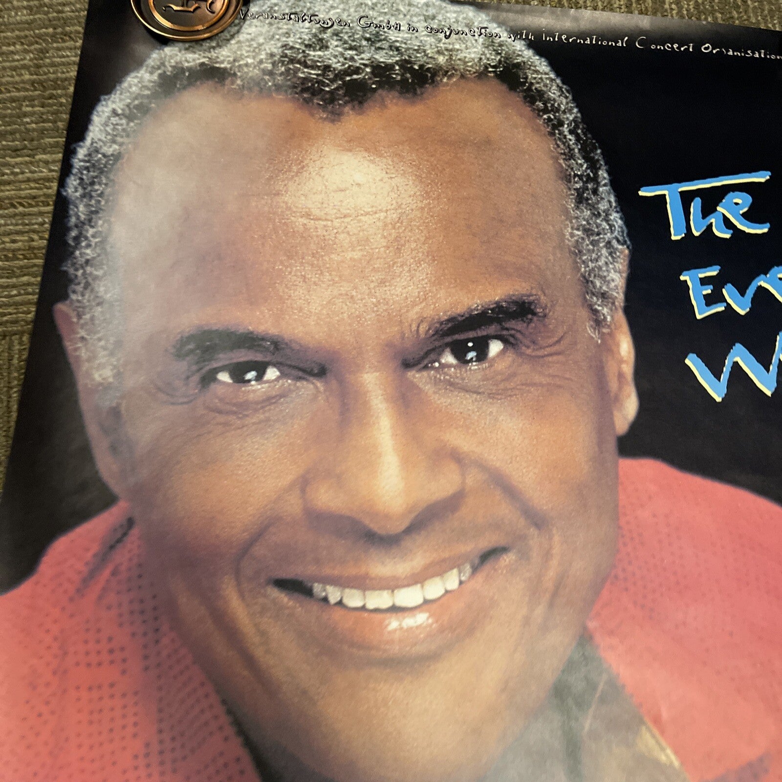 #31 AN EVENING WITH  HARRY BELAFONTE UK 1990s Record Store Promo Poster 23x33”6