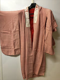 Vintage Japanese kimono,SILK,IRO-UCHIKAKE" Women’ Girls Robe Pink Red Lucky0