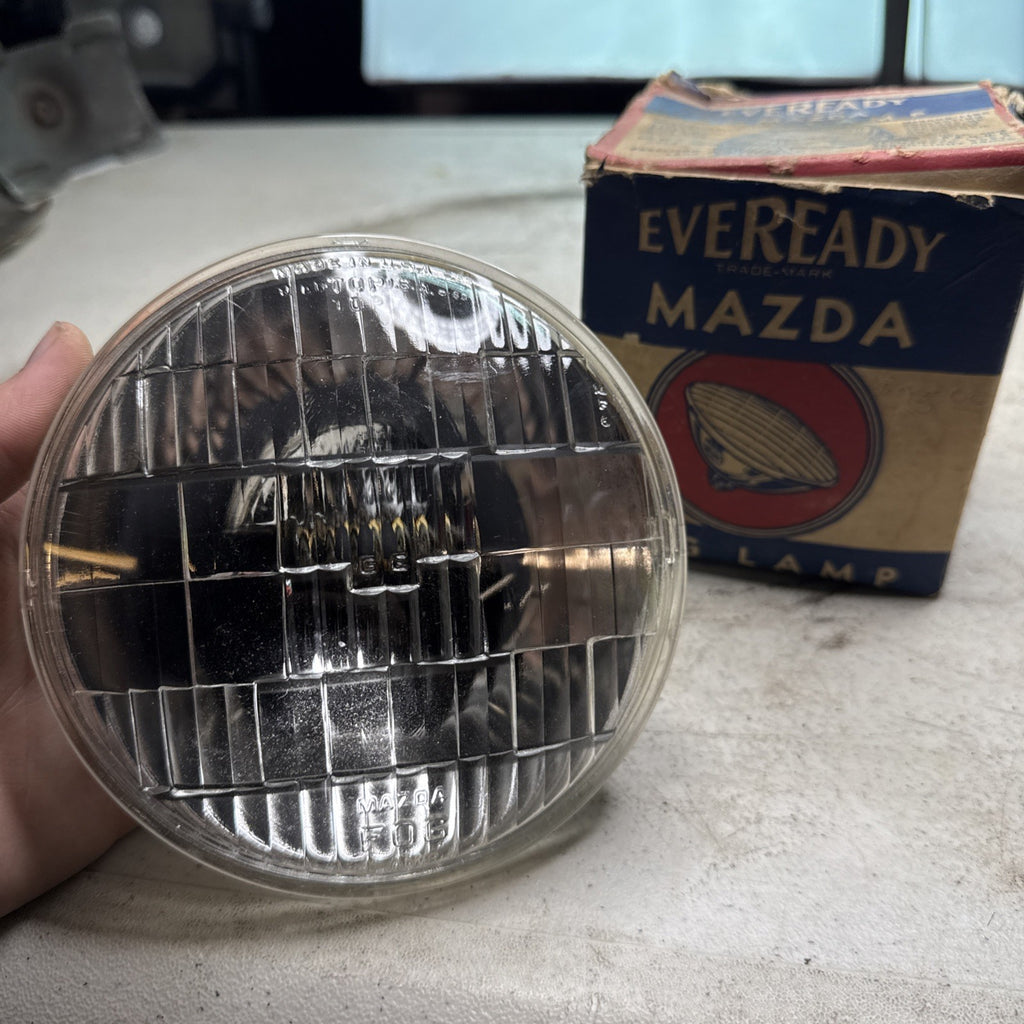 Eveready Mazda 4012 Fog Light Driving Antique Vintage 6" Headlight NEW0