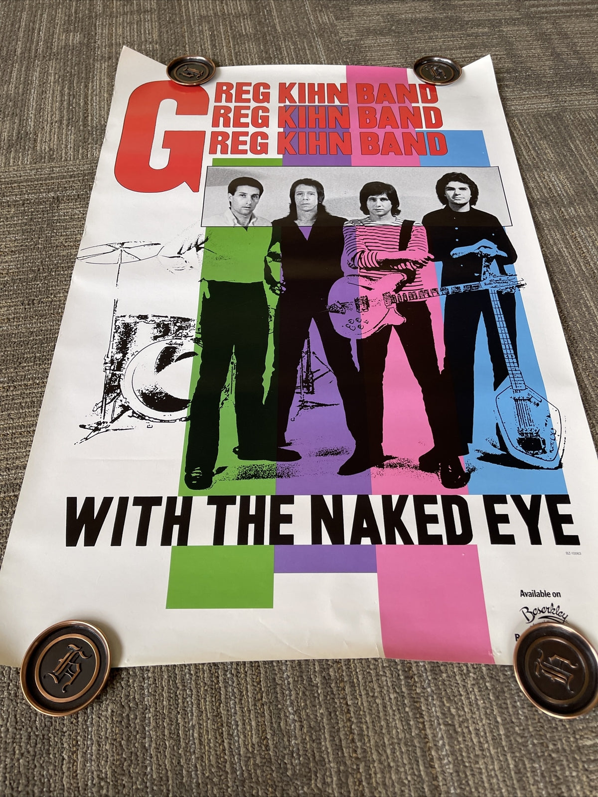 #149 1979 GREG KIHN BAND Orig Beserkley Record Store Promo Poster 24x36”9