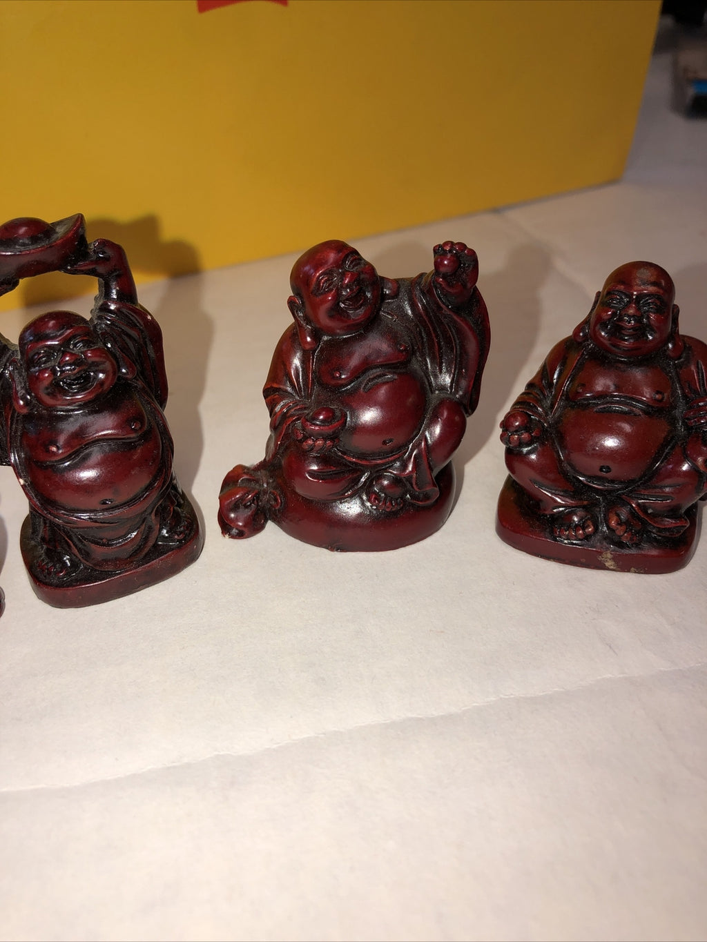 Vintage Red Resin Buddhas- Small Statues- Lot Of 41
