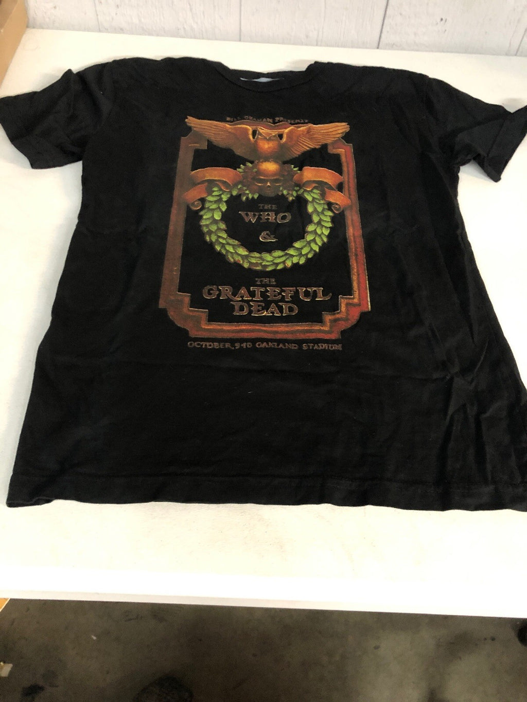 Grateful Dead The Who Bill Graham Oakland Coliseum Fillmore Poster Shirt Small0