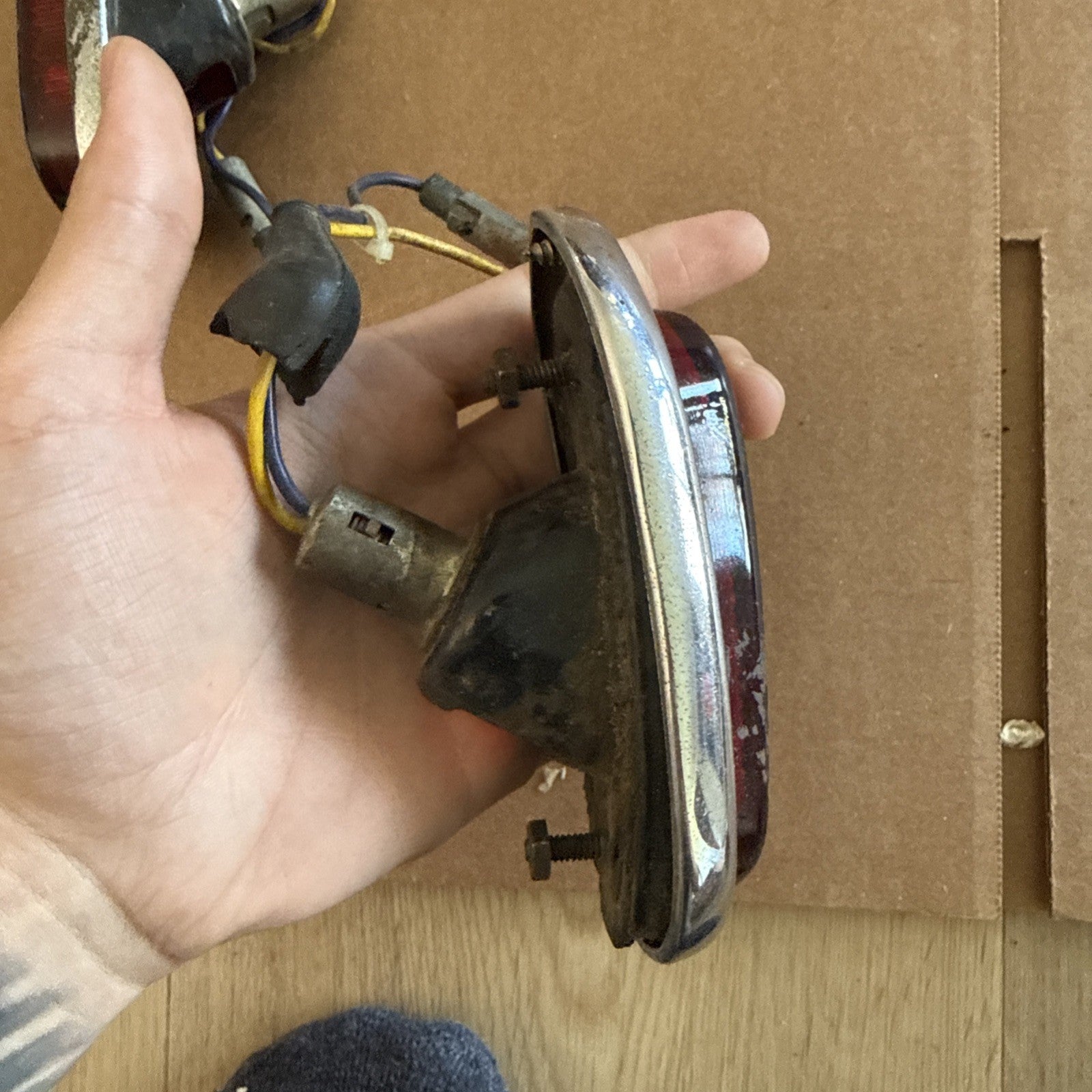 1940 Chevrolet Car Tail Light Assembly Pair Master Deluxe Special Glass Original8