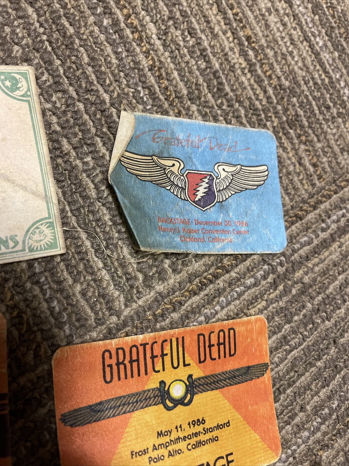 Jerry Garcia Backstage Passes Lot of 10 Tour 1980s Grateful Dead Bill Graham10