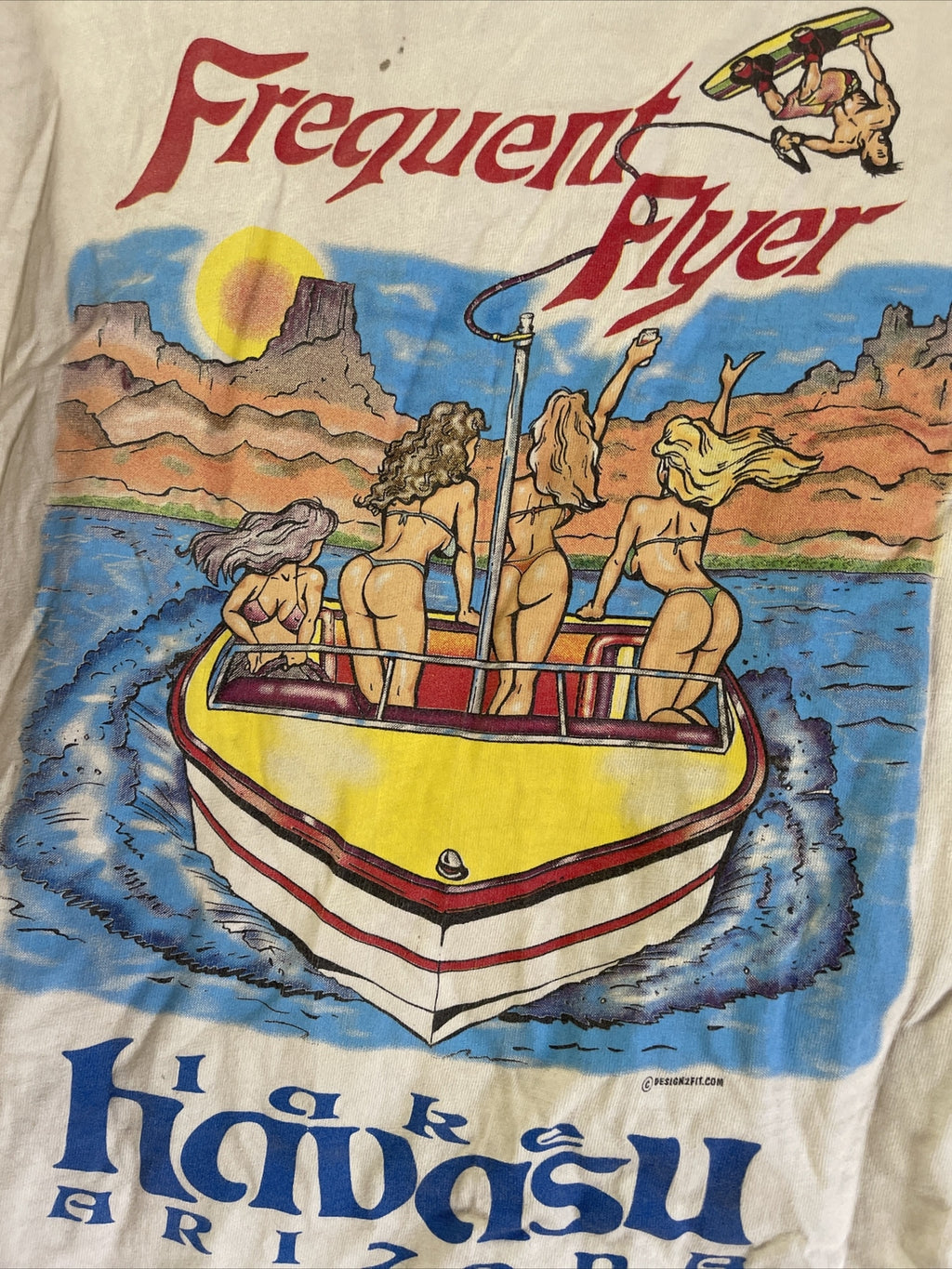 Vintage 80s Lake Havasu Arizona Wakeboard Girls T Shirt Men Size XL Grunge3