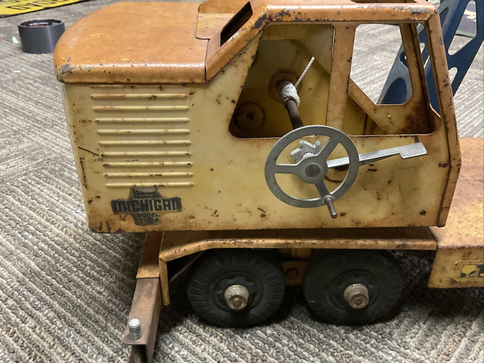 Vintage Nylint Michigan Shovel Crane Model T-24 Clark Equipment Original Labels2