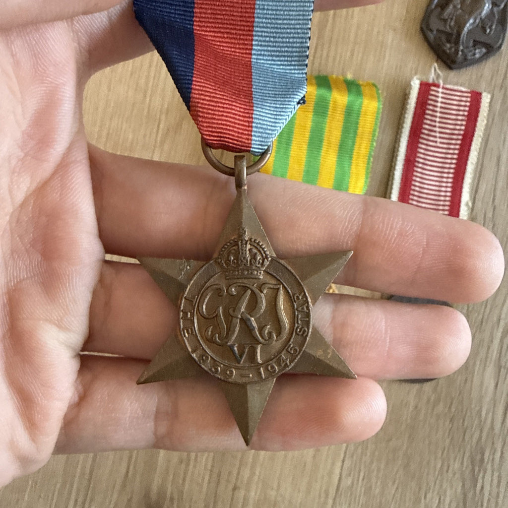 WWIl British 1939-45 Star & French Military Medal Lot Indochina Combatant1