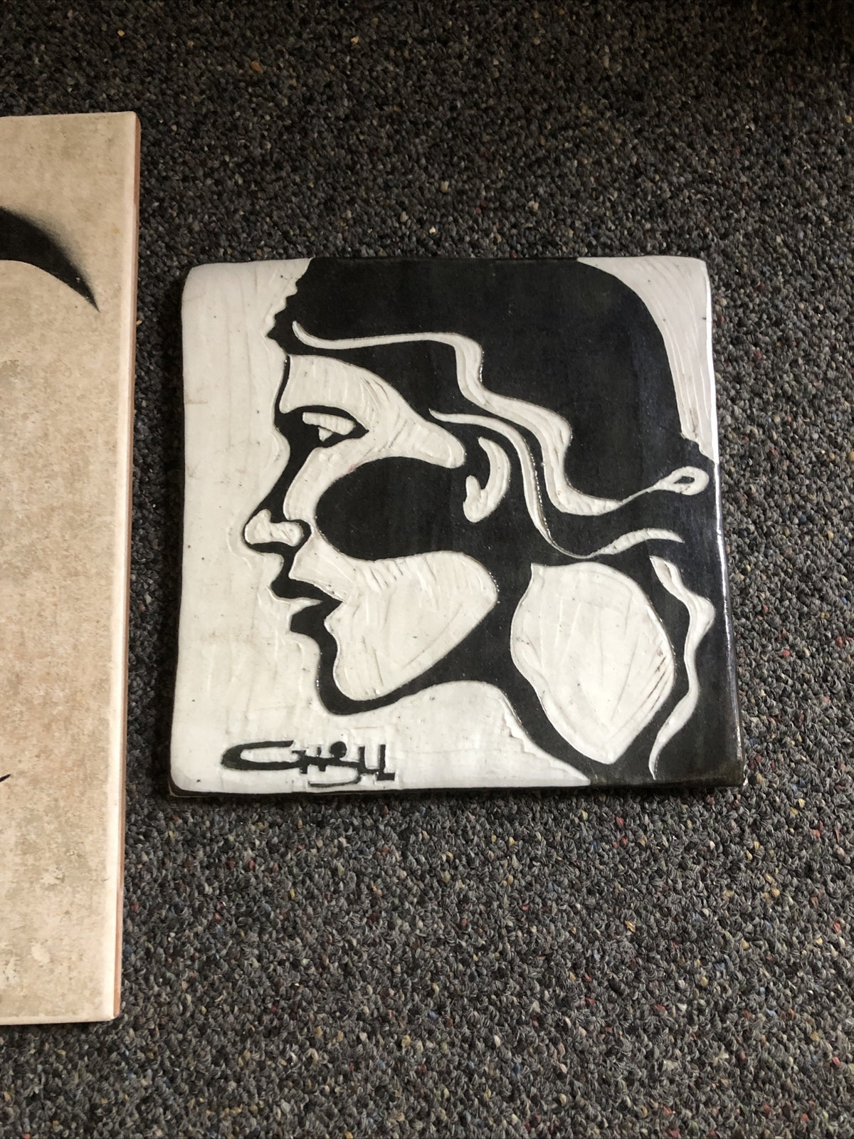 Lot Of 2 Vintage Tiles Wall Art See Pictures For Measurements2