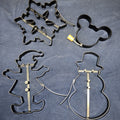 Lot 3 Vintage Christmas Cookie Cutters 1 Mickey Mouse Cookie Cutters0