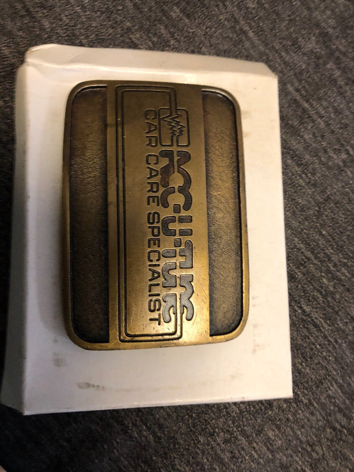 Acc-u-Tune Car Care Specialist Brass Belt Buckle1