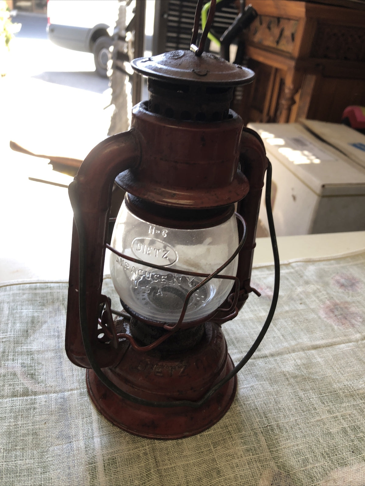 Vintage Dietz Comet Kerosene Lantern Made in USA Missing Cap6