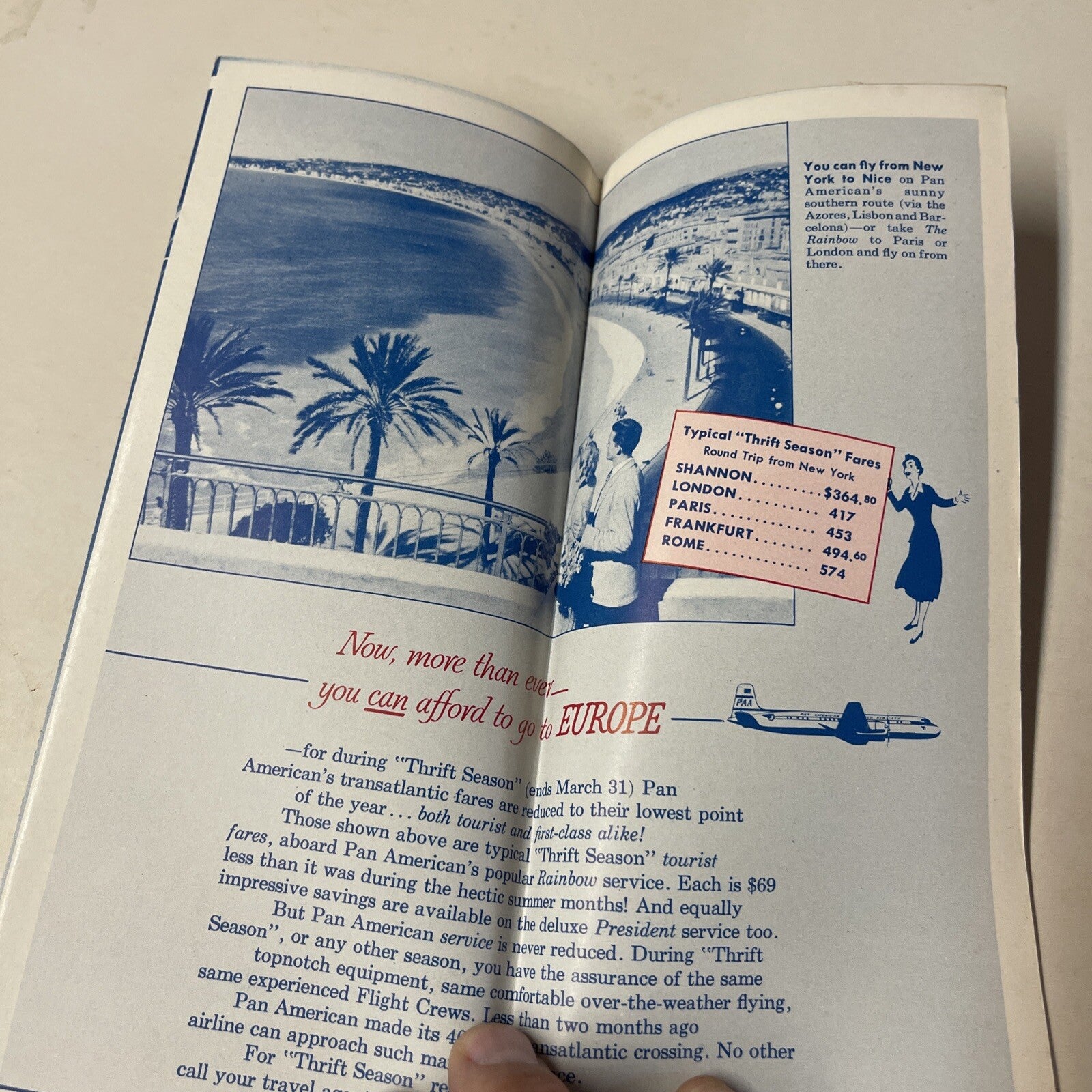 Pan American December 1952 AIRLINE TIMETABLE SCHEDULE Brochure flight Map2