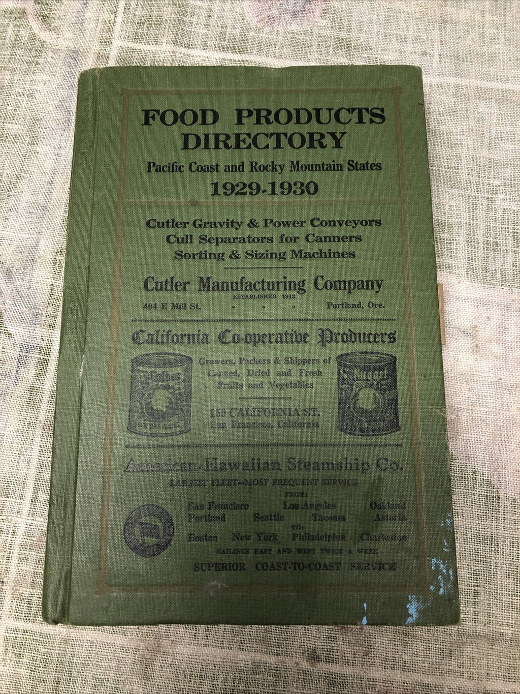 Rare Vintage Food Products Directory 1929-1930 Book0