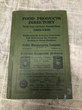 Rare Vintage Food Products Directory 1929-1930 Book0