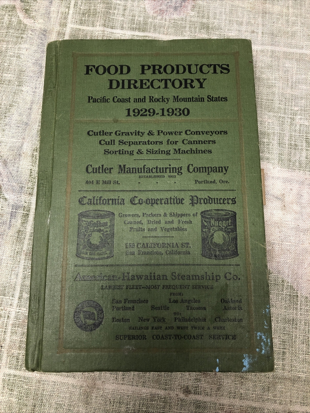 Rare Vintage Food Products Directory 1929-1930 Book0