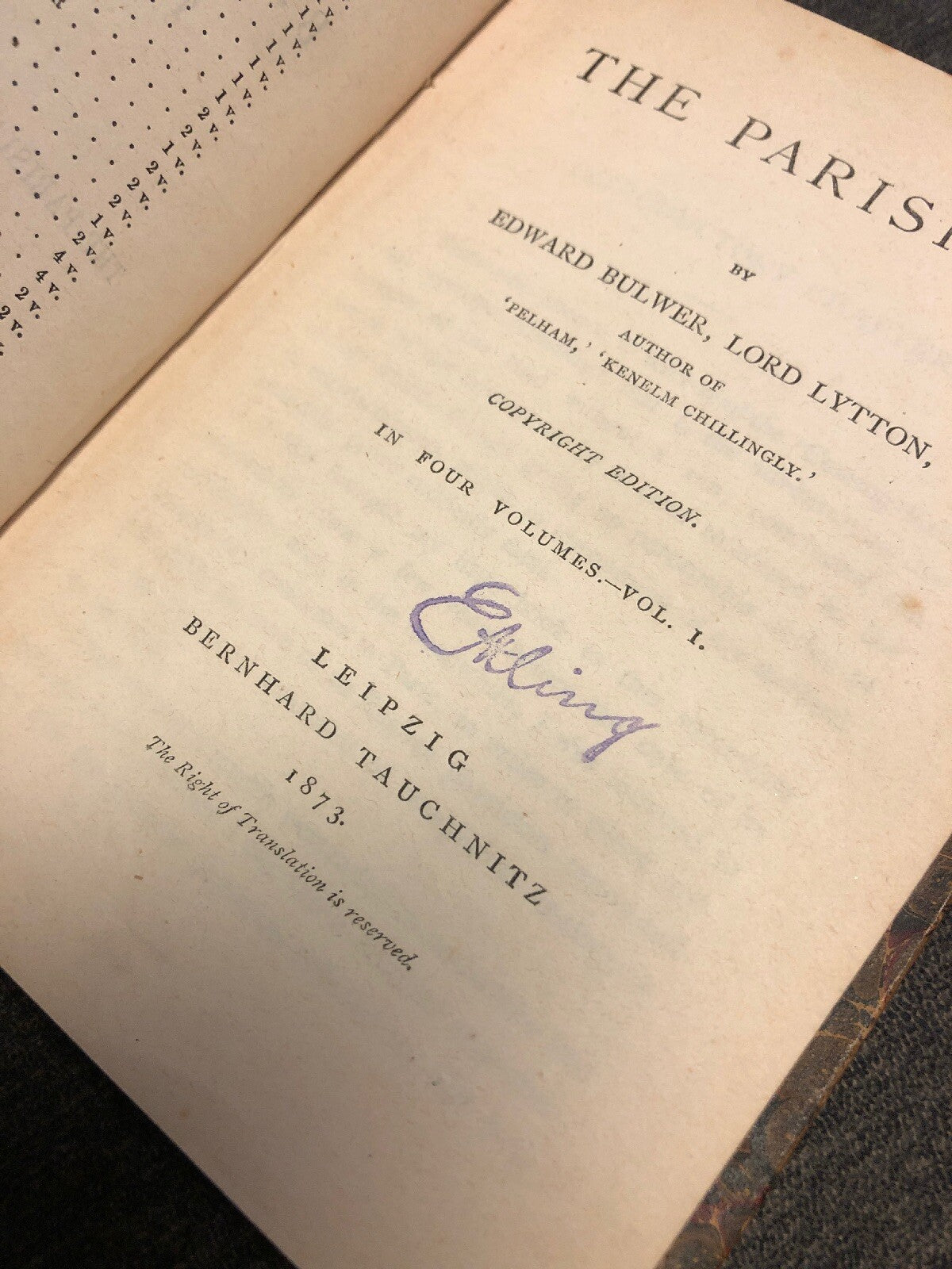 TAUCHNITZ EDITION Collection of British Authors  VINTAGE 1897-The Seven seas 0