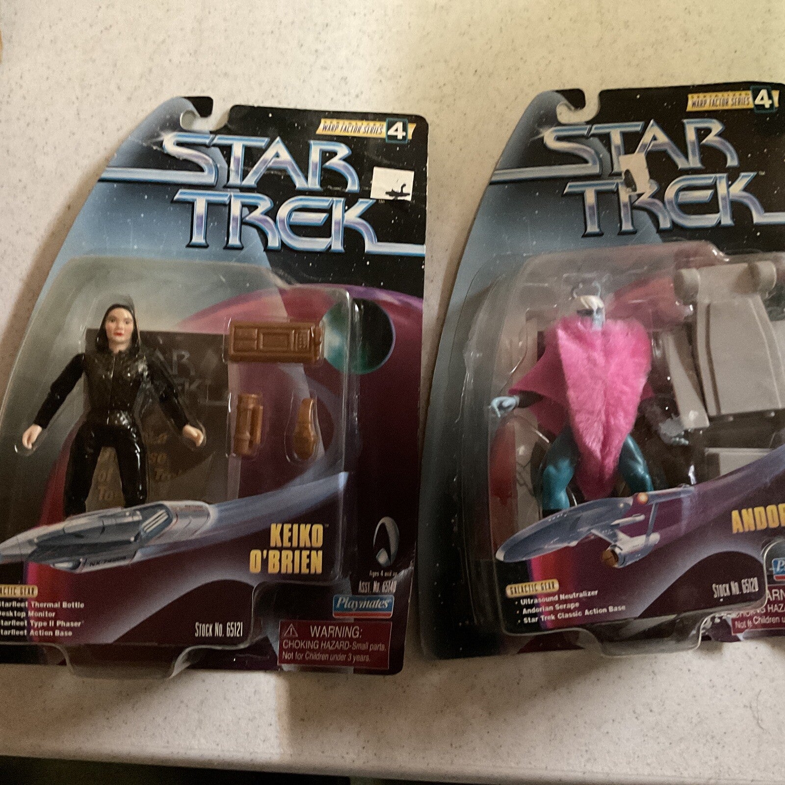 New Lot STAR TREK WARP FACTOR SERIES 4 Andorian , KEIKO O'BRIEN Factory Sealed0