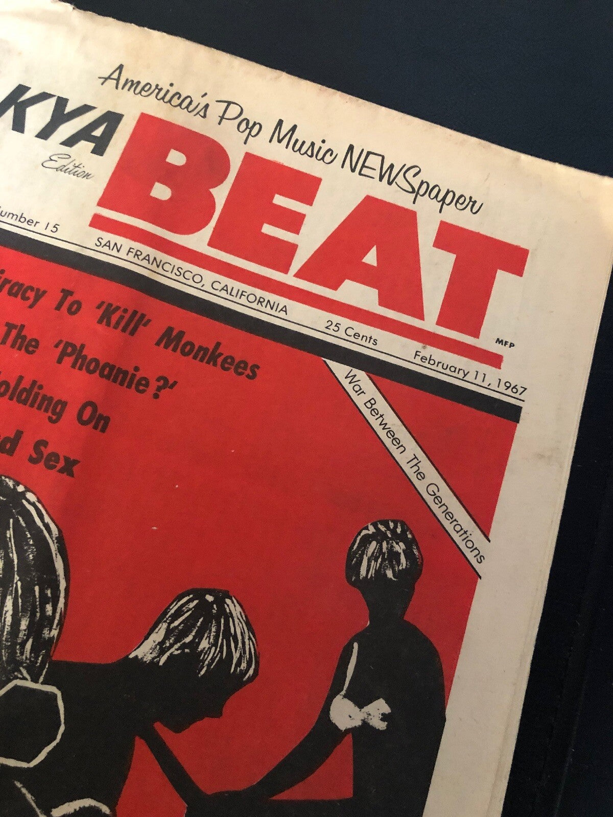 ULTRA RARE 1967 BEATLES Joan Baez KYA Radio Station NEWSPAPER San Francisco2