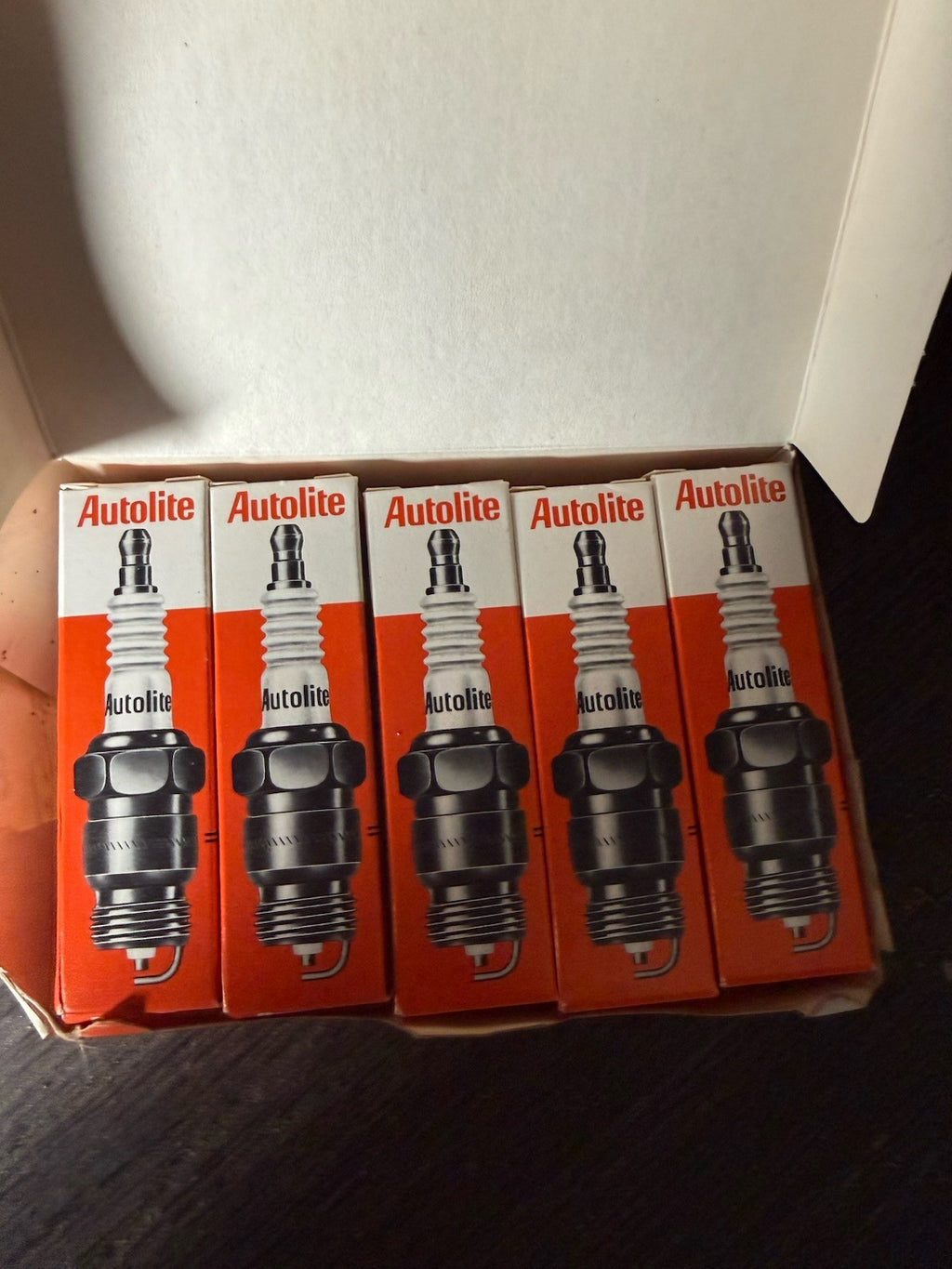 NOS Vintage Autolite 76 Spark Plugs Box of 10 Replaces Champion J-14Y AC 45S2