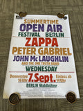 #197 1978 ORIGINAL POSTER FRANK ZAPPA SUMMERTIME OPEN AIR FESTIVAL BERLIN 33x230