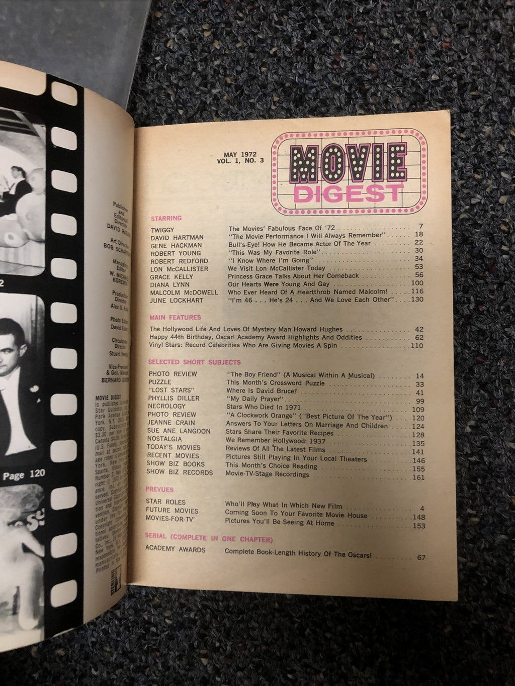 Movie Digest #3  May 1972 -  Twiggy Howard Hughes Magazine1