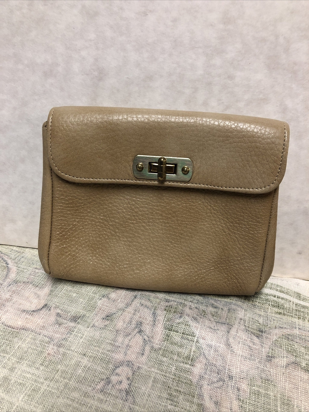 Vintage CALDERON Tan Leather Clutch Purse Coin Pouch0