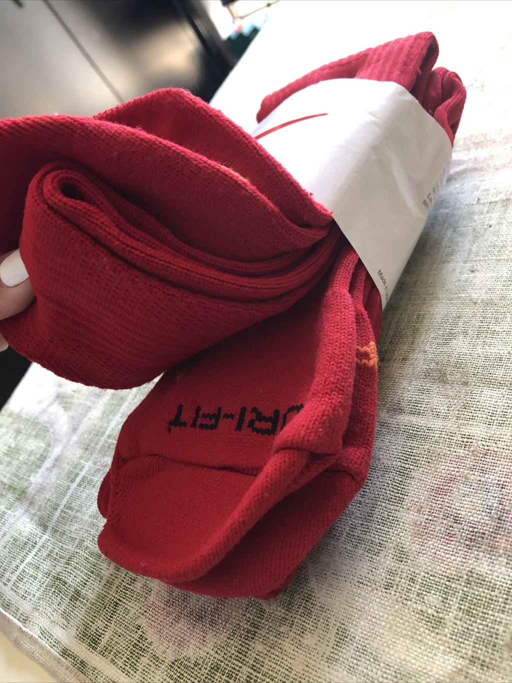 Nike Irregular High Red Socks 2 Pack Size M1