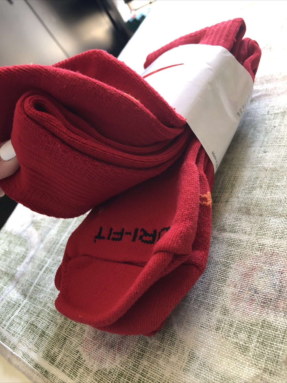Nike Irregular High Red Socks 2 Pack Size M1