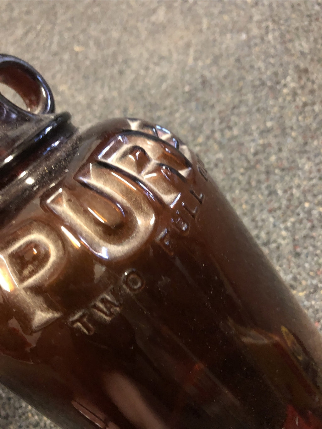 Purex Amber Brown Glass Two Full Quarts Bottle3