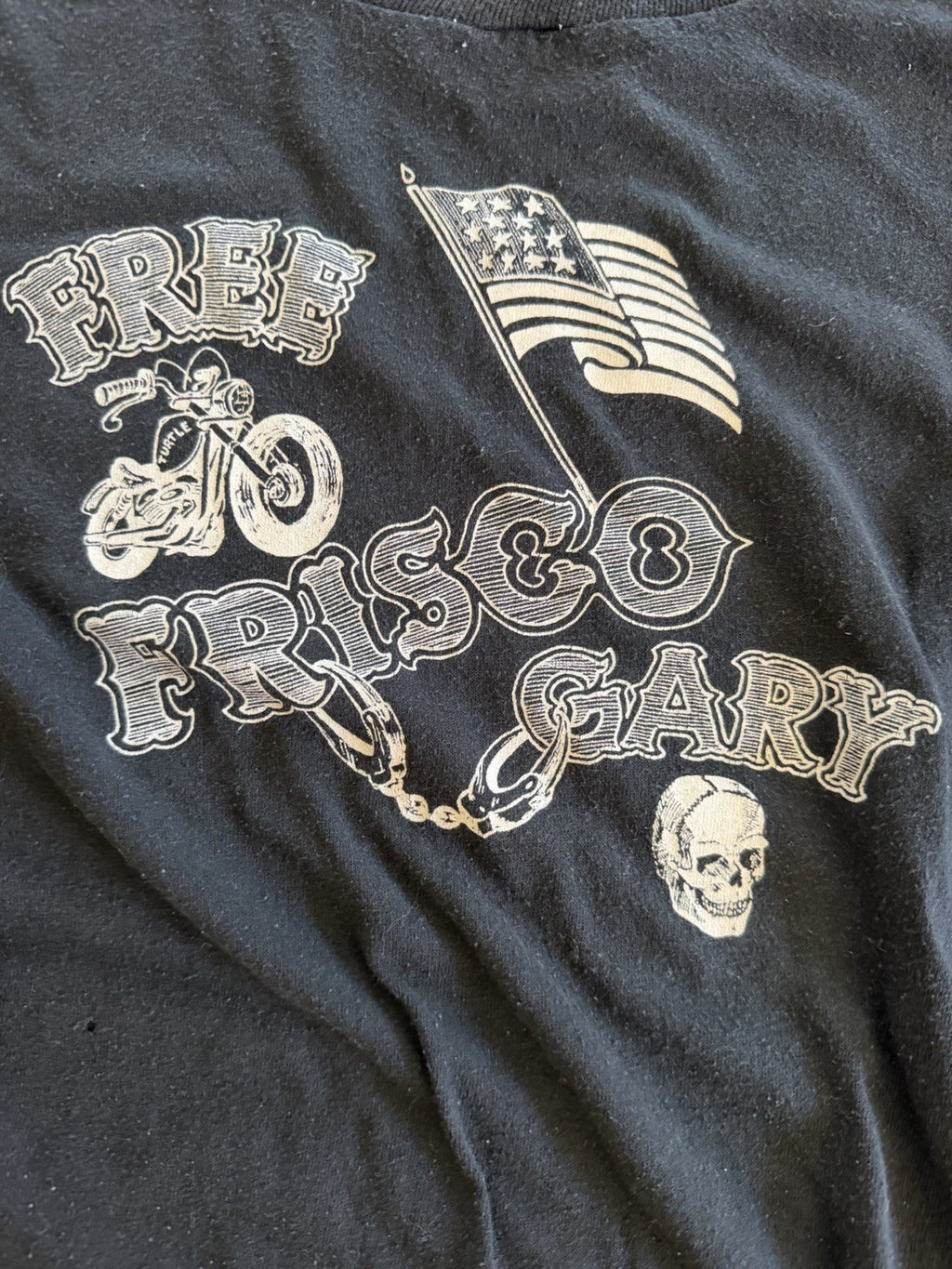 Vintage 80s Hells Angels Oakland T Shirt XL Free Frisco Gary1