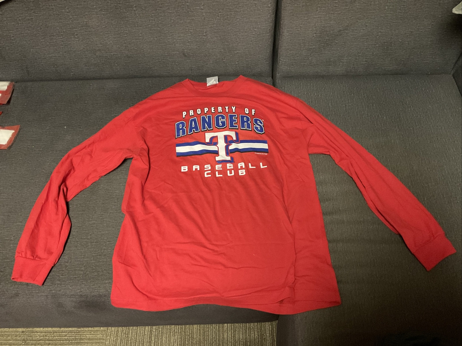 Texas Rangers MLB Classic Red Rangers Baseball Club XL Long Sleeve Shirt0