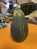 1980 Patricia Garrett  Pottery Eggplant Aubergine Vegetable Vase 6.5”0