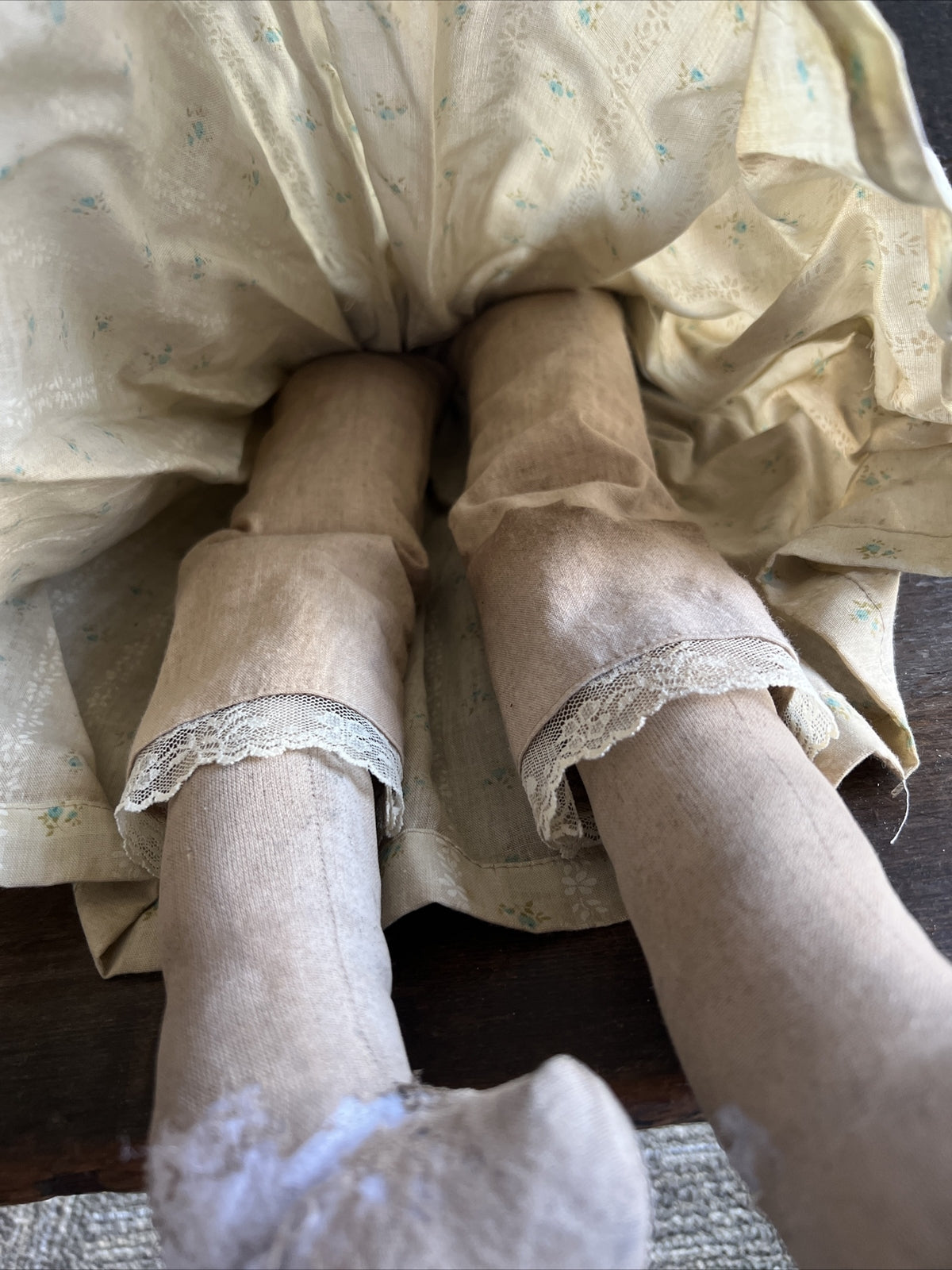 28” Vintage Cloth Doll  Painted Face Unidentified Maker2