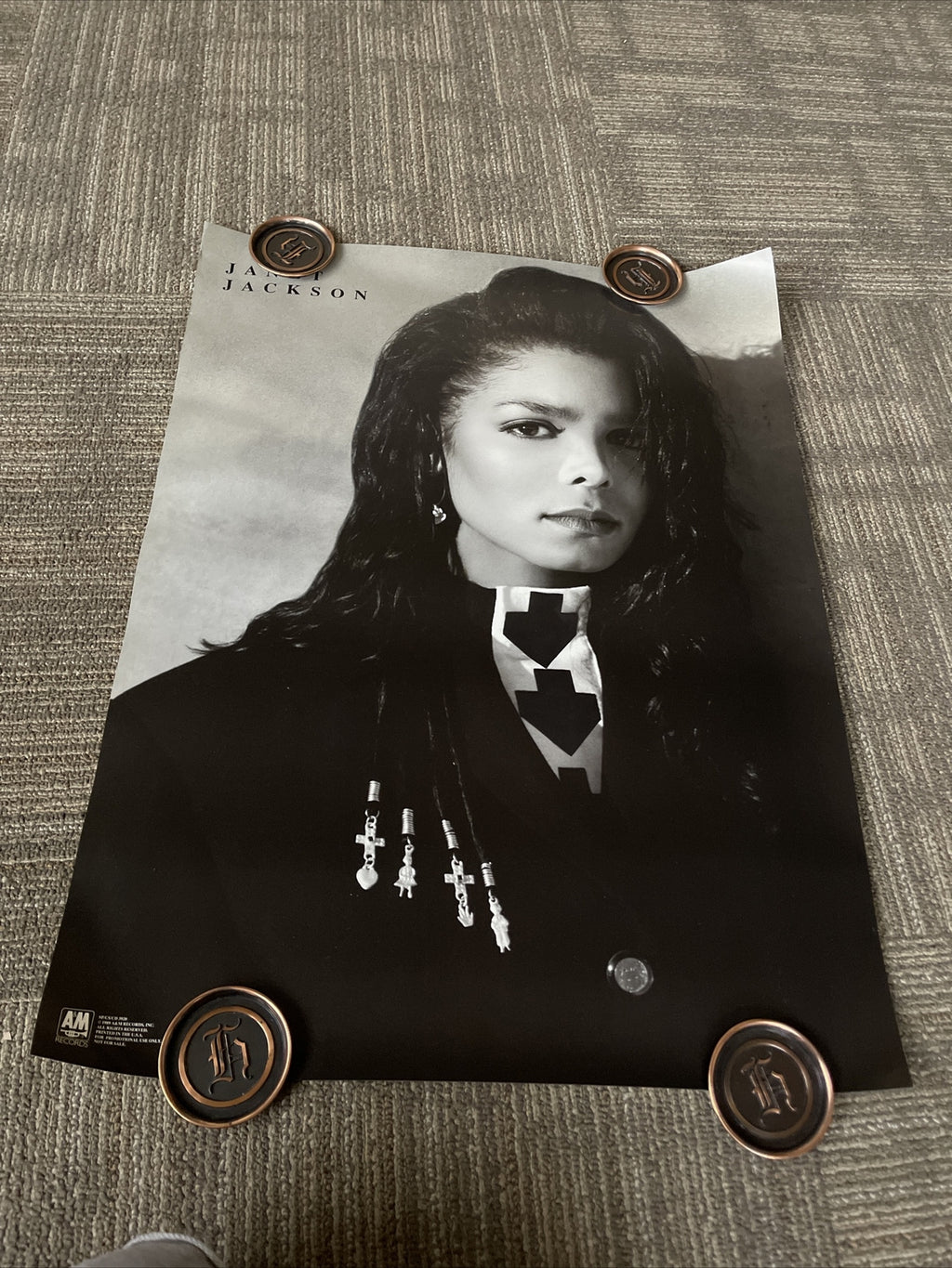 #148 1989 JANET JACKSON Record Store Promo Poster  21 X 29” Original2