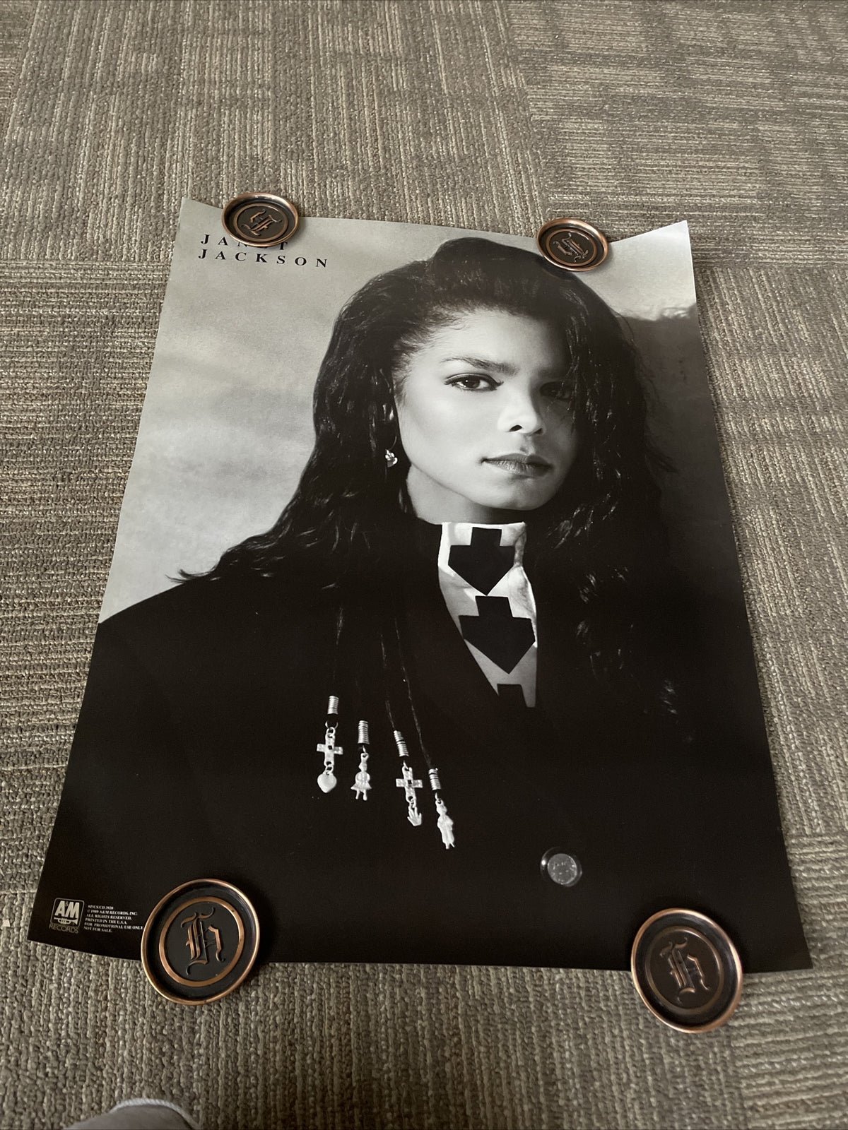 #148 1989 JANET JACKSON Record Store Promo Poster  21 X 29” Original2