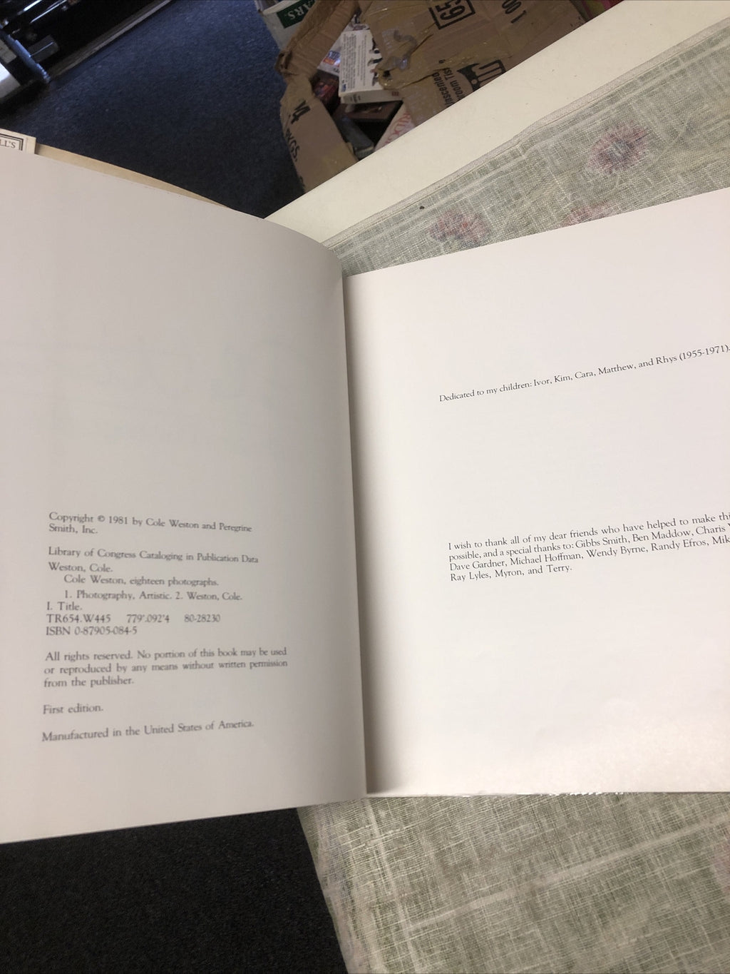 Cole Weston : 18 Photographs 19813
