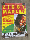 #88 1989 Ziggy Marley Melody Makers Concert Tour Promo Poster UK  33” X23”0