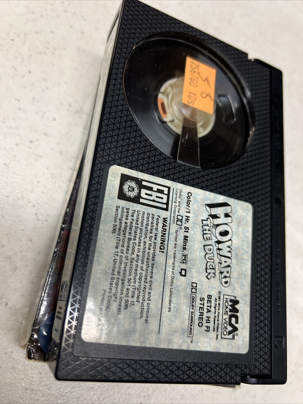 Howard The Duck VHS VCR Video Tape Movie Lea Thompson 1986 1980s George Lucas3