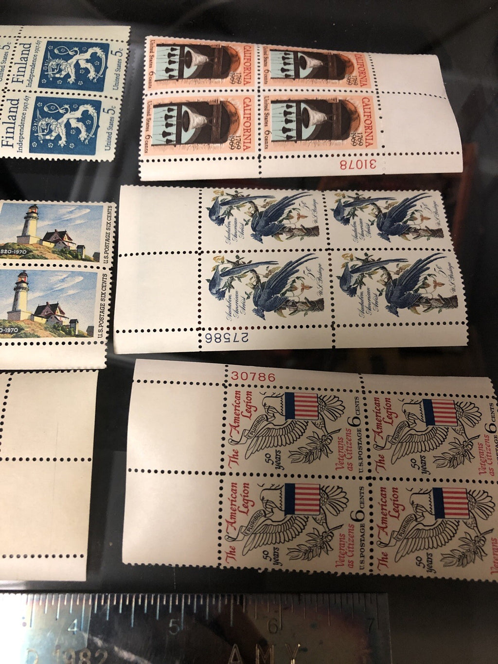 Lot Of 6 U.S. Stamps Scott 1362- Finland, American Legion, Maine 1900-Present 6c3