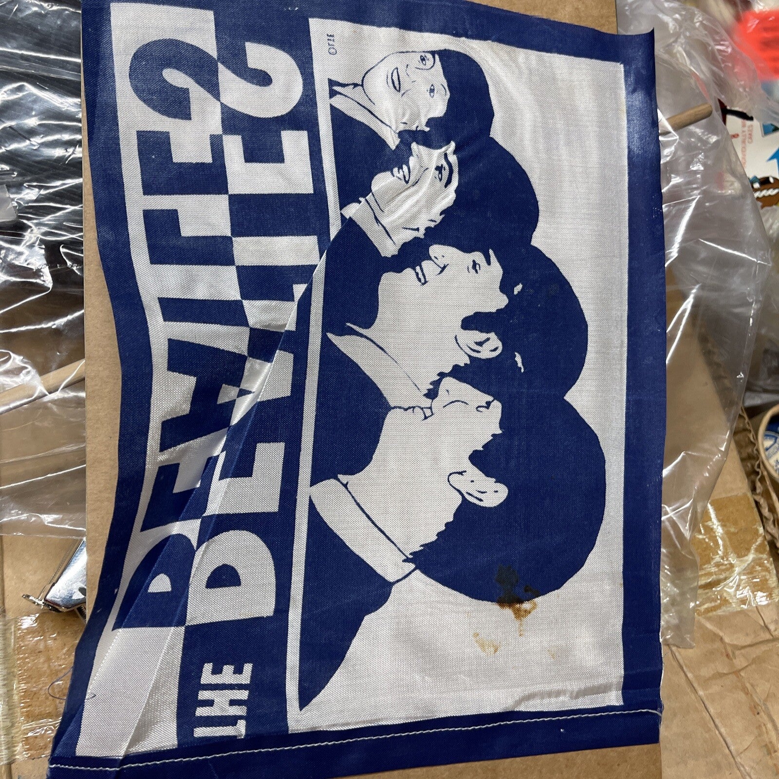 Vintage Beatles Official Souvenir Flag 1960s Original Rare 8” X 10”4