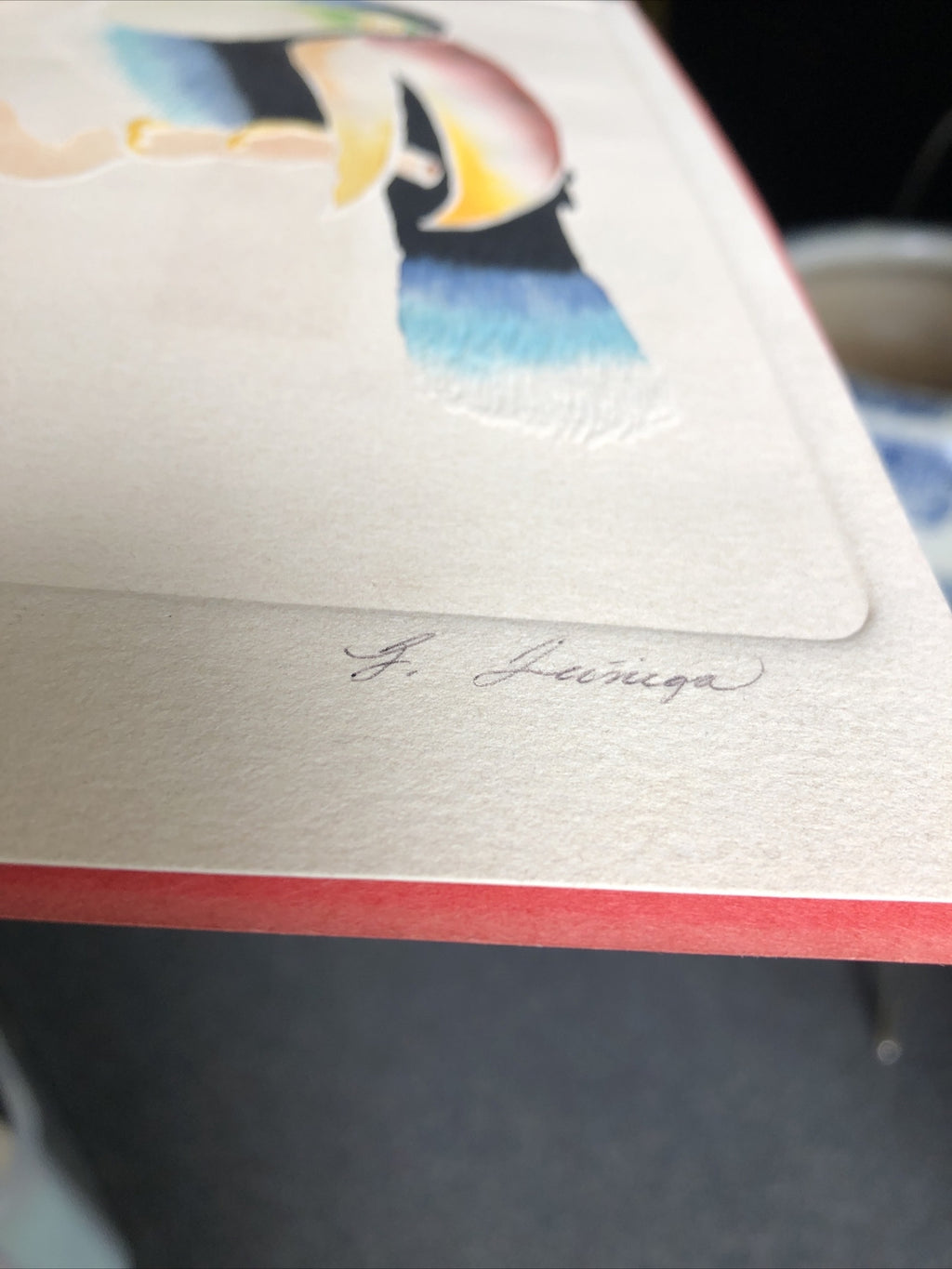 Beautiful Tucan Etching Signed By G. Zuniga4