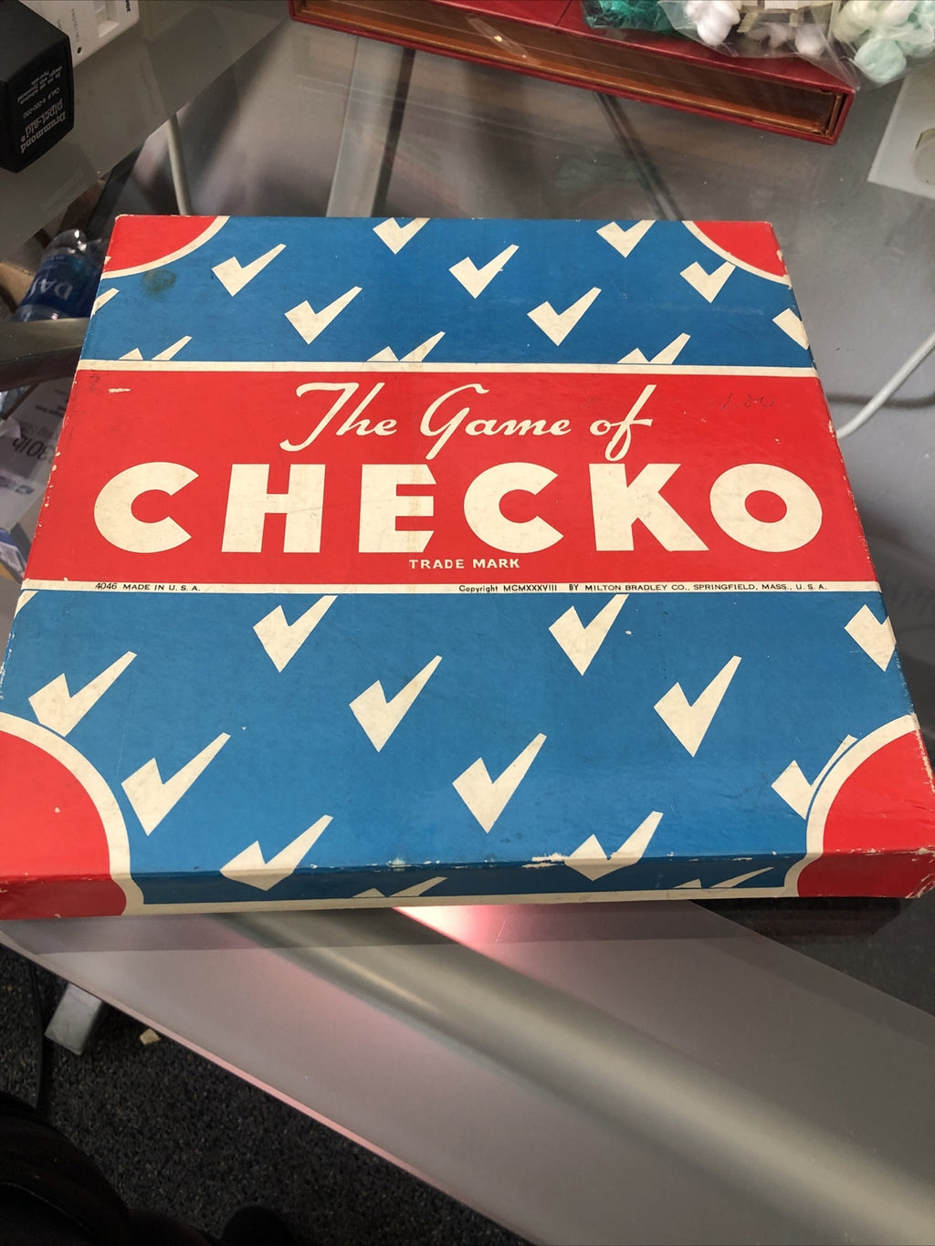 Rare Milton Bradley The Game of Checko0