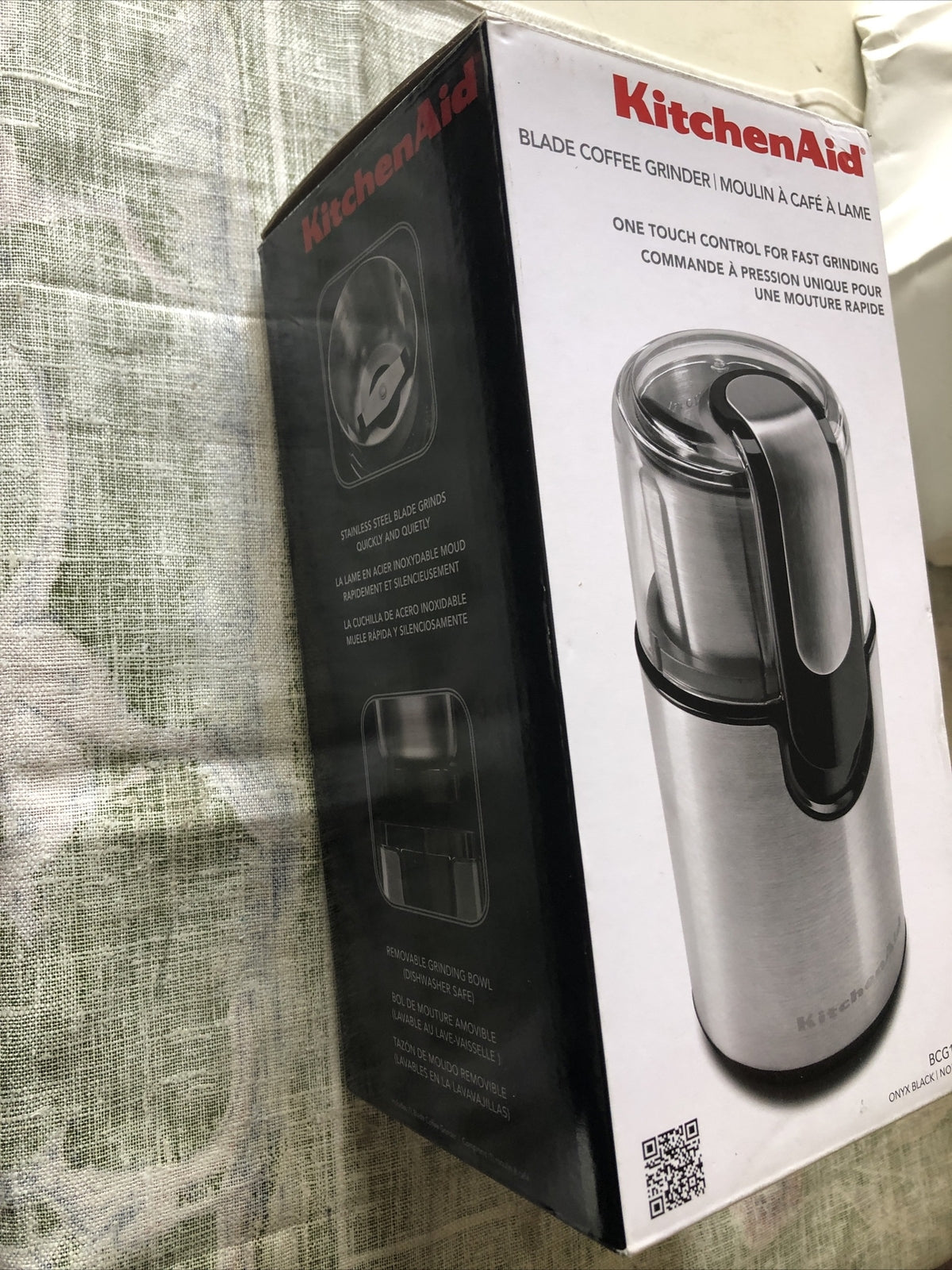KitchenAid Blade Coffee Grinder Onyx Back New Open Box2