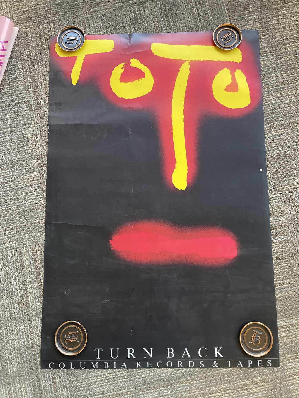 #68 1981 TOTO Turn Back Record Store Promo POSTER 23”x35”0