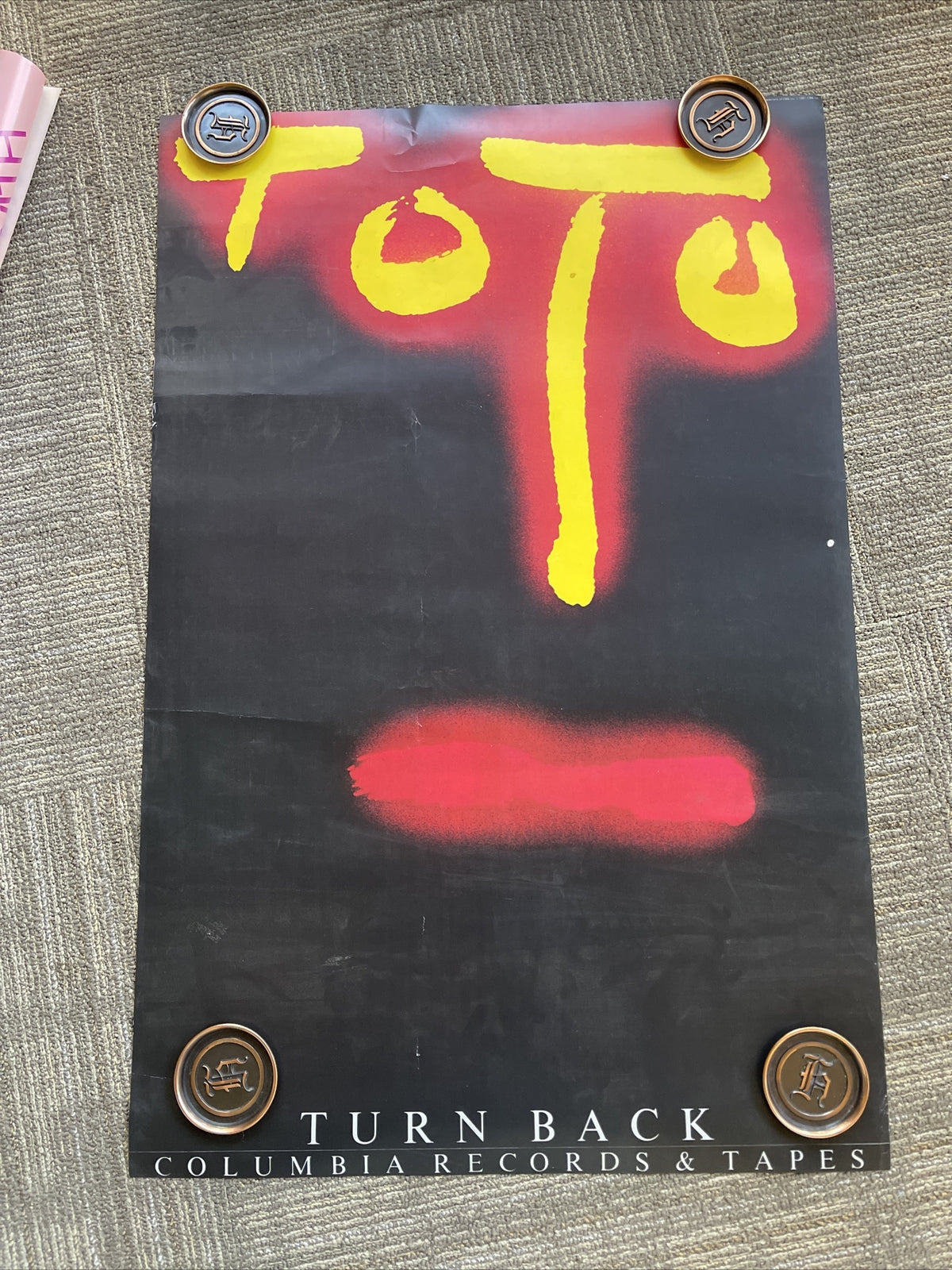 #68 1981 TOTO Turn Back Record Store Promo POSTER 23”x35”0