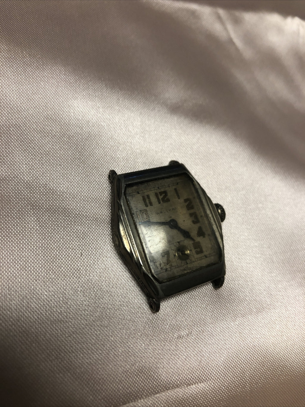 Vintage Waltham Wristwatch Mens Art Deco For Parts Or Repair Not Running No Band2