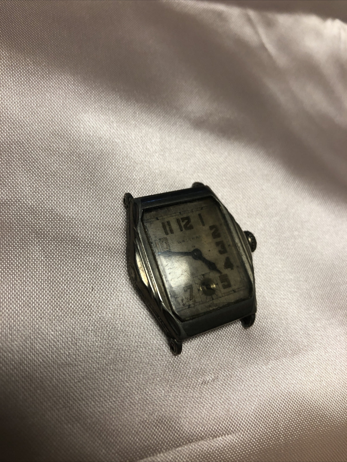 Vintage Waltham Wristwatch Mens Art Deco For Parts Or Repair Not Running No Band2